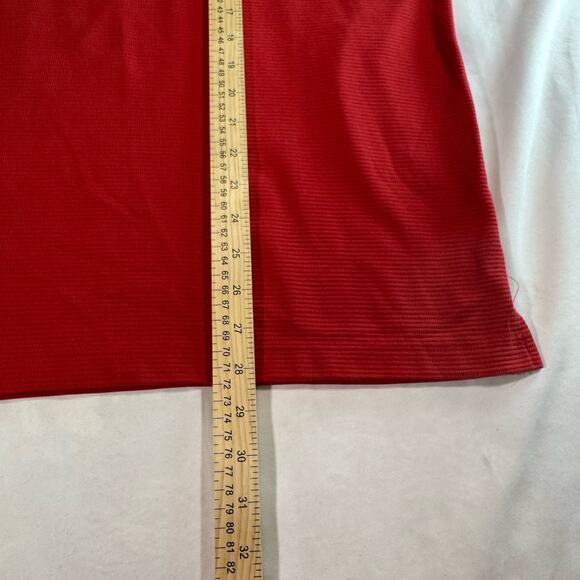 Bugatchi Polo Shirt Mens Large Red Solid Short Sleeve Collared Button‎ Up Casual - Picture 3 of 8